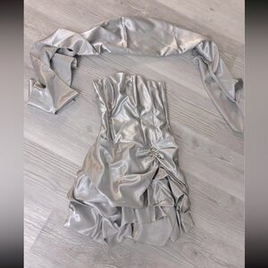 Classy Cocktail dress with shoulder Wrap